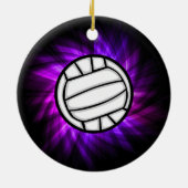 Paarse volleybal keramisch ornament (Achterkant)