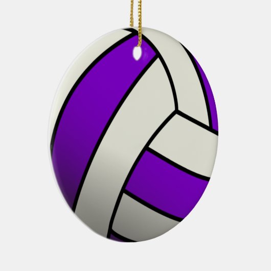 Paarse volleybal keramisch ornament (Rechts)