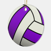 Paarse volleybal keramisch ornament (Links)
