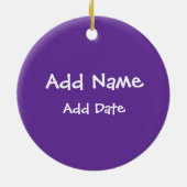 Paarse volleybal keramisch ornament (Achterkant)