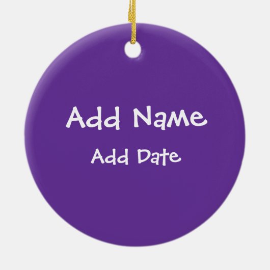 Paarse volleybal keramisch ornament (Achterkant)