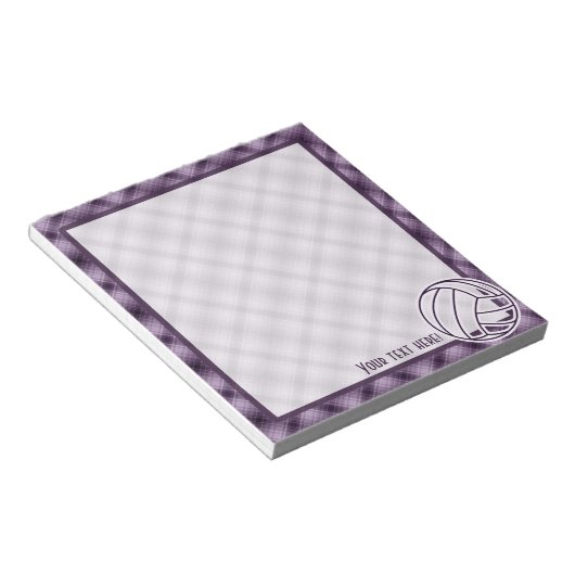 Paarse volleybal notitieblok (Schuin)