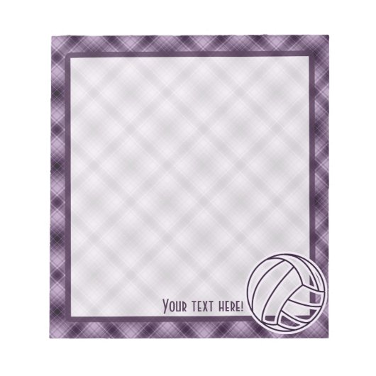 Paarse volleybal notitieblok (Voorkant)