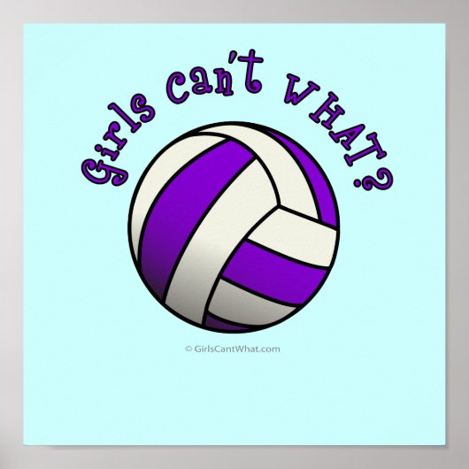 Paarse volleybal poster (Voorkant)