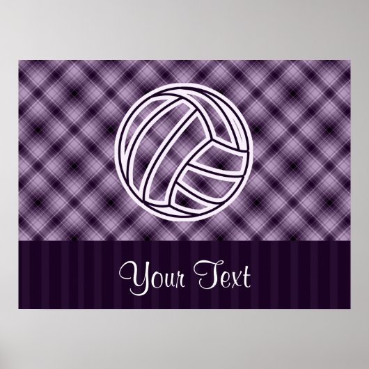 Paarse volleybal poster (Voorkant)