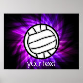 Paarse volleybal poster (Voorkant)