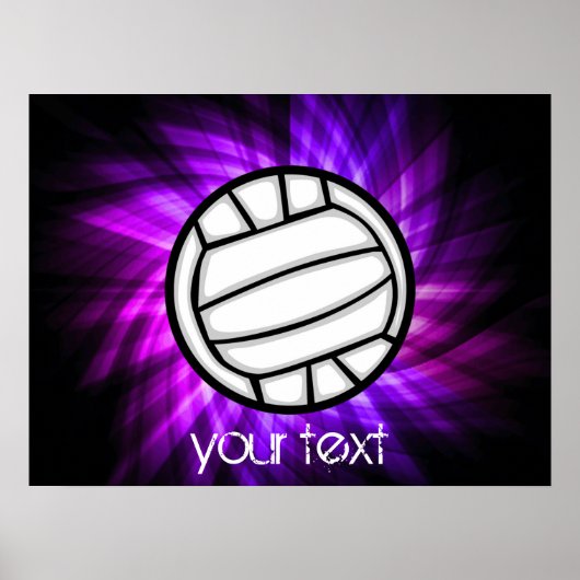 Paarse volleybal poster (Voorkant)