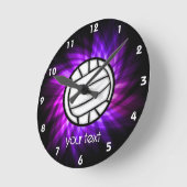 Paarse volleybal ronde klok (Hoek)