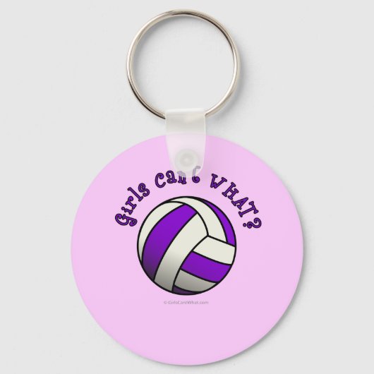 Paarse volleybal sleutelhanger (Voorkant)