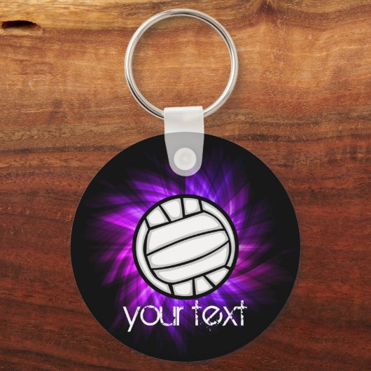 Paarse volleybal sleutelhanger (Voorkant)