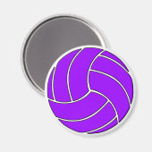 Paarse Volleybal  sportspeler/coach Magneet (Voorkant / Achterkant)