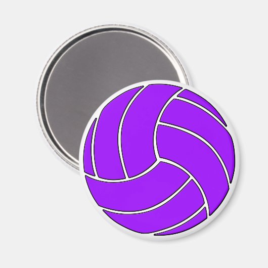 Paarse Volleybal  sportspeler/coach Magneet (Voorkant / Achterkant)