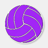 Paarse Volleybal  sportspeler/coach Magneet (Voorkant)