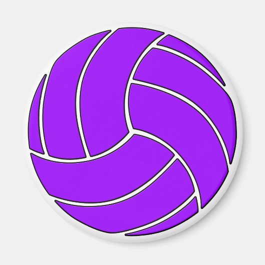 Paarse Volleybal  sportspeler/coach Magneet (Voorkant)