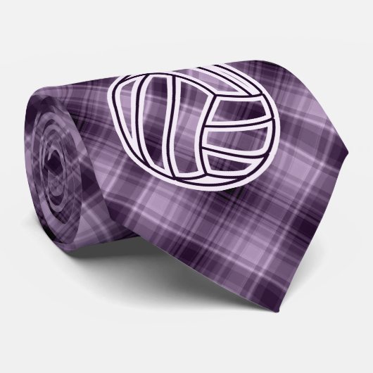 Paarse volleybal stropdas (Opgerold)