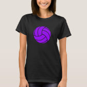 Paarse volleybal T-shirt voor vrouwen (Voorkant)