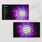 Paarse volleybal visitekaartje (Voorkant / Achterkant)