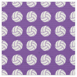 Paarse Volleyball Wood Floor gepatterd Stof
