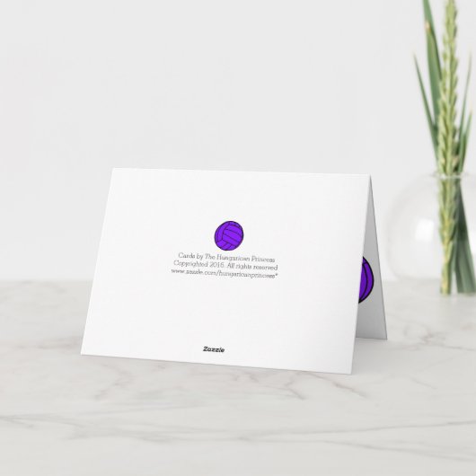 Paarse volleyballen - Bedankt (Achterkant)