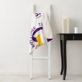 paarse volleybalrechtbank gelukkig plaats sherpa deken (In situ)