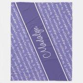 paarse volleybalrechtbank is mijn gelukkige plek fleece deken (Voorkant)