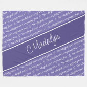 paarse volleybalrechtbank is mijn gelukkige plek fleece deken (Voorkant (Horizontaal))