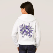 paarse volleybalsterren gepersonaliseerd voor meis (Achterkant volledig)