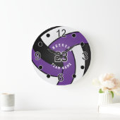 Paarse volleybalstijl met DIY-tekst Grote Klok (Huis)