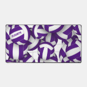 paarse volleybalteam kleuren atleet naam bureaumat (Voorkant)