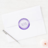 Paarse vonk: Polka-stippen: Sla de datum Stickers (Envelop)