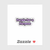 Paarse voor een doel Epilepsiebewustzijn Sticker (Vel)