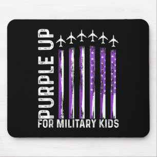 Paarse voor Kinder US Flag Military Chil Muismat