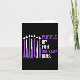 Paarse voor Kinder US Flag Military Child Kaart