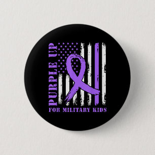 Paarse voor Kinder US Flag Military Child Ronde Button 5,7 Cm