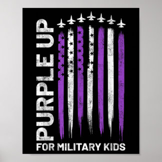 Paarse voor Kinder vlag Militair Kind Mo Poster