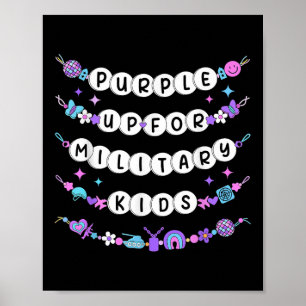 Paarse voor Kinder vriendschapsarmbanden K Poster