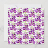 Paarse voorraad bloemen art bruiloft Unsave de dat Kaart (Achterkant)