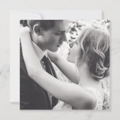 Paarse voorraad bloemen waterverf en foto bruiloft kaart (Achterkant)