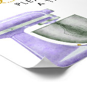 Paarse voorraad de keuken liefde is zoet poster (Hoek)