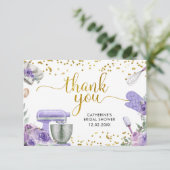 Paarse voorraad Keuken Hartelijk dank Bedankkaart (Staand voorkant)