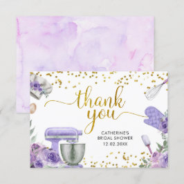 Paarse voorraad Keuken Hartelijk dank Bedankkaart