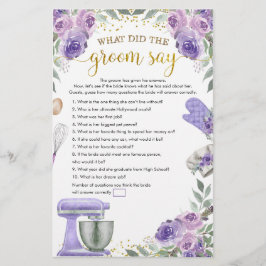 Paarse voorraad keuken wat groom zegt