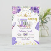 Paarse voorraad van de Kitchen Bridal Shower Kaart (Staand voorkant)