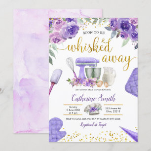 Paarse voorraad van de Kitchen Bridal Shower Kaart