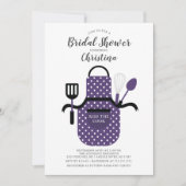 Paarse voorraad van de Kitchen Bridal Shower Kaart (Voorkant)