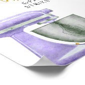 Paarse voorraad van het KeukenVrijgezellenfeest Fo Poster (Hoek)