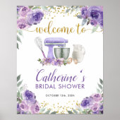 Paarse voorraad van het Welkomstteken van Kitchen Poster (Voorkant)