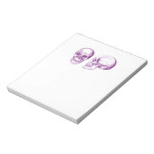Paarse voorzijde van de mens notitieblok (Linkerzijde)