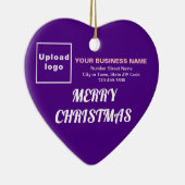 Paarse vorm van kerstmis keramisch ornament (Rechts)