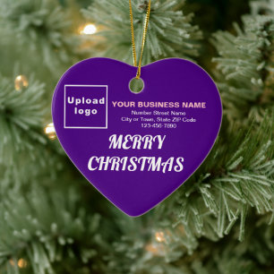 Paarse vorm van kerstmis keramisch ornament